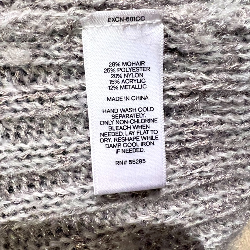 Express Grey Waterfall sweater with gold weave - Women’s small - Picture 6 of 7